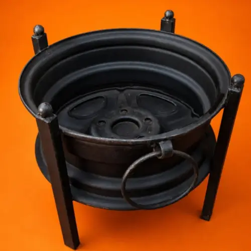 Productos rancho (2) Brasero de llanta con 2 manillas - Imagen 1